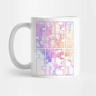 Shenzhen, China City Map Typography - Colorful Mug